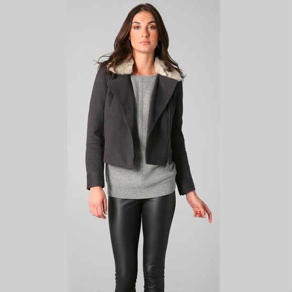 Club Monaco Warm Moto Jacket Xs - Picture 3 of 11